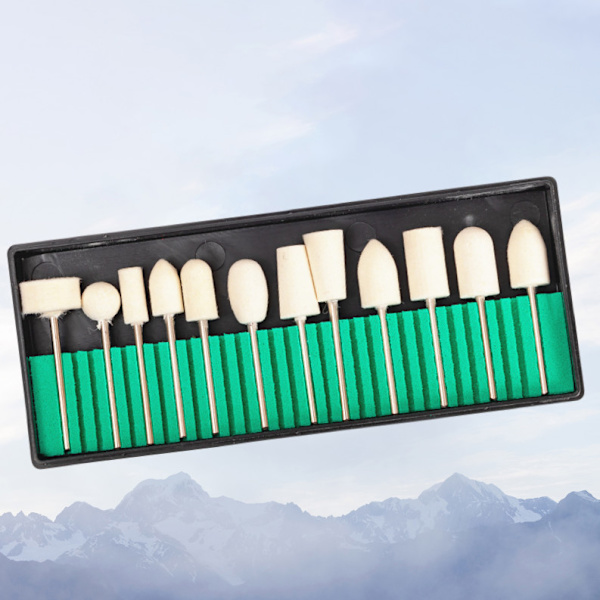 12-pack ull nagelborrbits för manikyr 3 mm 3 mm