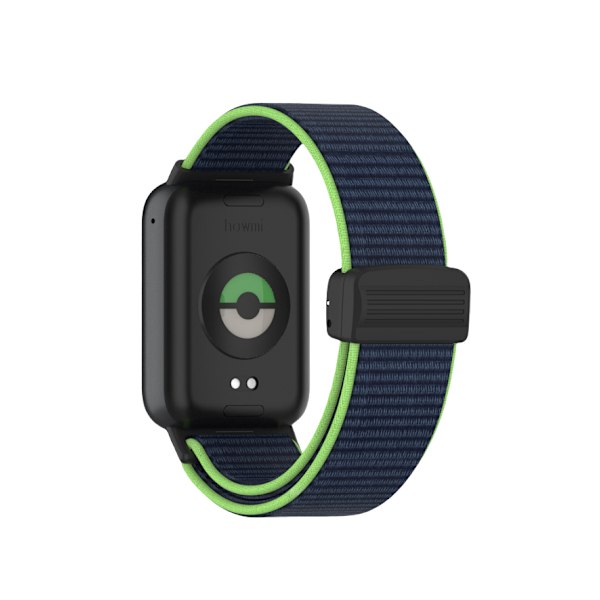Nylon urrem til Xiaomi Smart Band 9/8 Pro, Redmi Watch 5/4 Grøn+blå