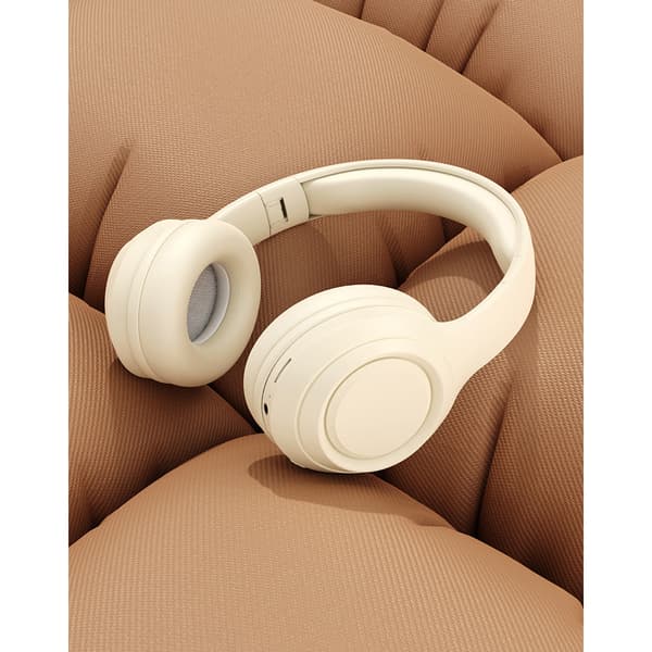Bluetooth Headset DR06: Lang batteritid, Hi-Fi-lyd Beige Beige
