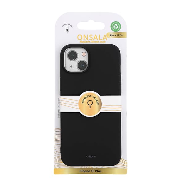 Mobilskal Silikon MagSeries Black - iPhone 15 Plus