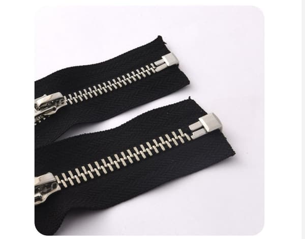 Silver Dragkedja Topp & Botten Stoppar (10 Set) - Storlek 3#