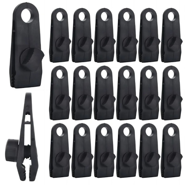 Markisclips för utomhusbruk (20-pack) - Säkert grepp för camping och skydd