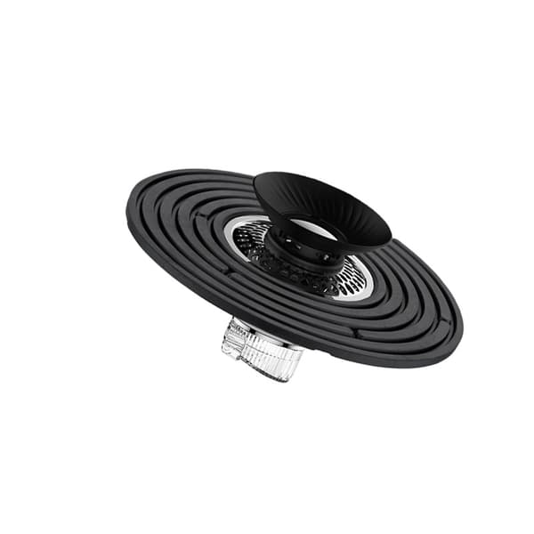 Gulvafløbskerne med stor diameter - Kort version, 304 rustfrit stål, effektiv afløbsløsning Black Black