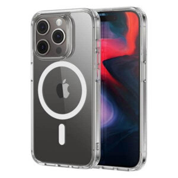 ESR Classic Hybrid (HaloLock) -kotelo iPhone 15 Prolle (läpinäkyvä)
