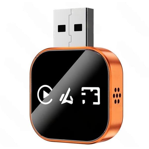 Trådløs CarPlay/Android Auto/Mirror Link Box Q1AS - Orange 3-i-1 Adapter, problemfri forbindelse