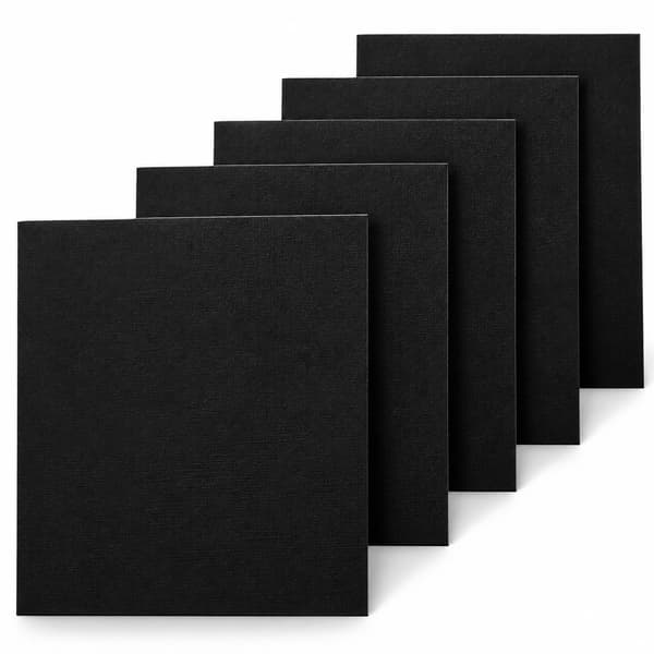 Selvklæbende reparationsplastre 5 ark Black 20x14.5 cm Black 20x14.5 cm