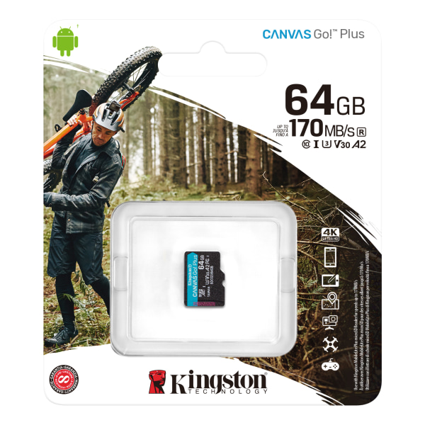 64GB microSDXC Canvas Go Plus 170R A2 U3 V30 no Adapter