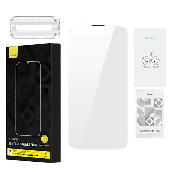 Tempered Glass Baseus 0,4mm Iphone 13 Pro Max/14 Plus + puhdistussarja