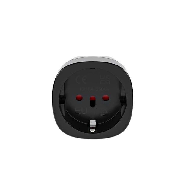 EU till Universal Reseadapter, Kompakt Design Black Black