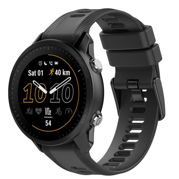 Kellon hihna silikonia Garmin Forerunner 955/945/935/Garmin Fenix 6 GPS Musta 22 mm