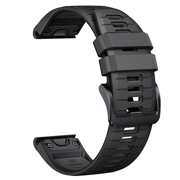 Tyylikäs pikakiinnityshihna Garmin Fenix 7X Pro -kelloon Musta + harmaa
