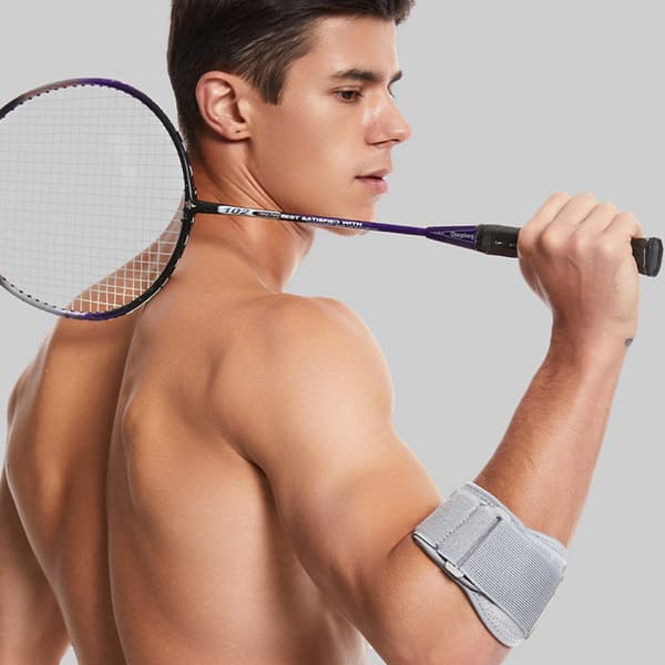 Albuebeskyttelse med nylon-velcrolukning Grey Grey