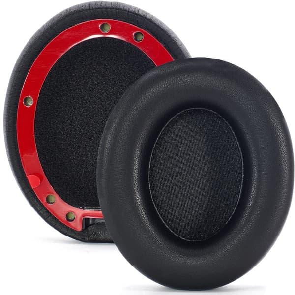 Fårskinn Öronkuddar Kompatibla med Beats Studio Pro - Premium Ersättningskuddar - 2-pack Black Black