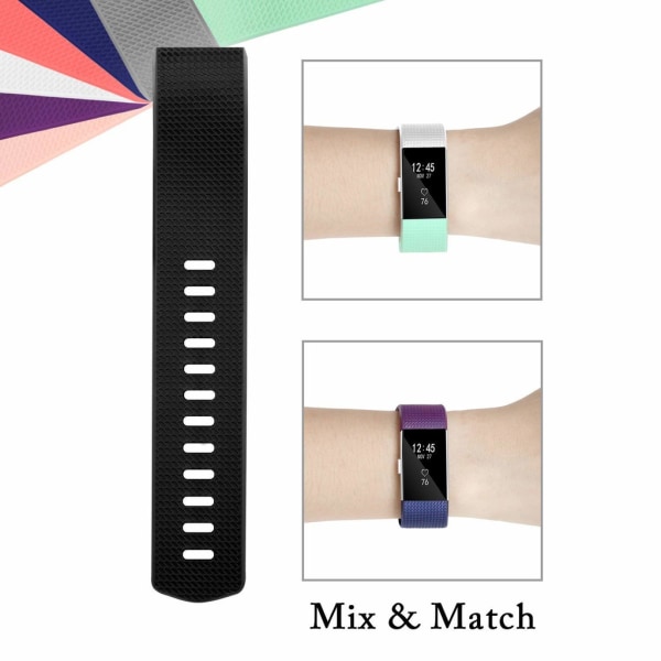 Fitbit Charge 2 armband 10-pack Flera färger (S)