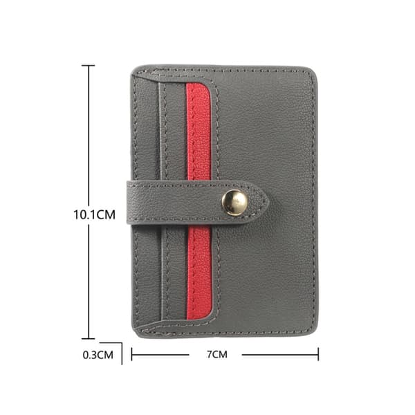 Magnetisk MagSafe-telefonkortholder i PU, slank og kompatibel med iPhone 12–17 Grey Grey