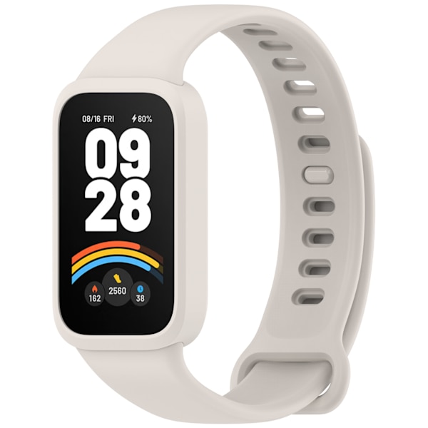 Vaihtoranneke Xiaomi Band 9 Active- ja Redmi Band 3 -älykelloille Valkoinen