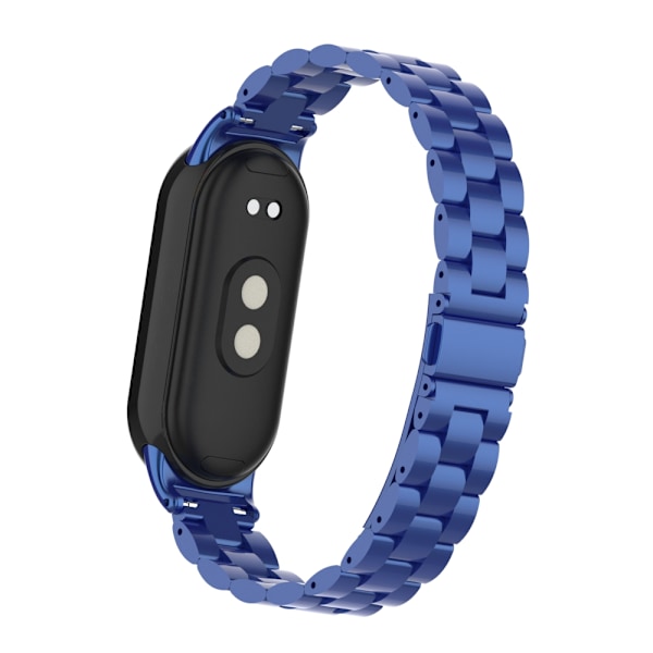 Tyylikäs ruostumattomasta teräksestä valmistettu ranneke Xiaomi Mi Band 9:lle Sininen