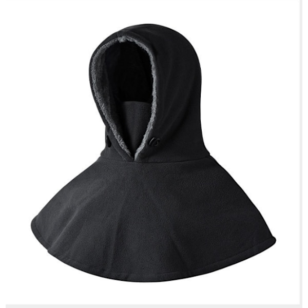 Lämmin talvihattu Balaclava - Tuulenpitävä kasvonaamio ja kaulalämmitin Musta
