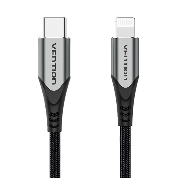 USB-C 2.0 - Lightning Cable Vention TACHH 2m MFi harmaa