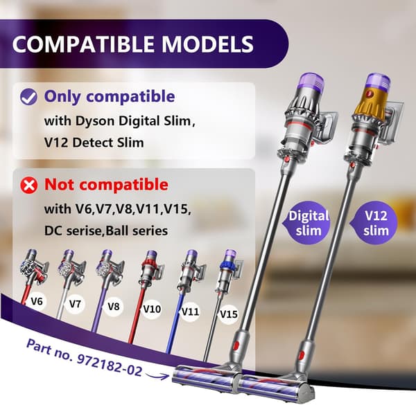 Harjaspää Dyson V12 Detect Slim -pölynimurille