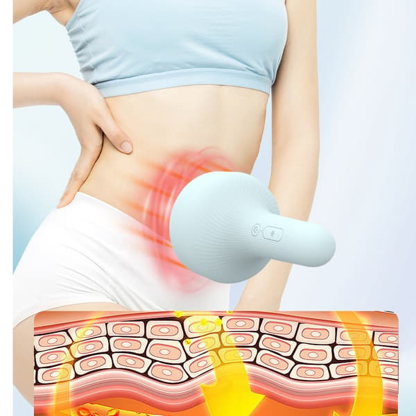 605 Abdominal Massager med 6 tilstande & rødt lys terapi - Sten nål æltning