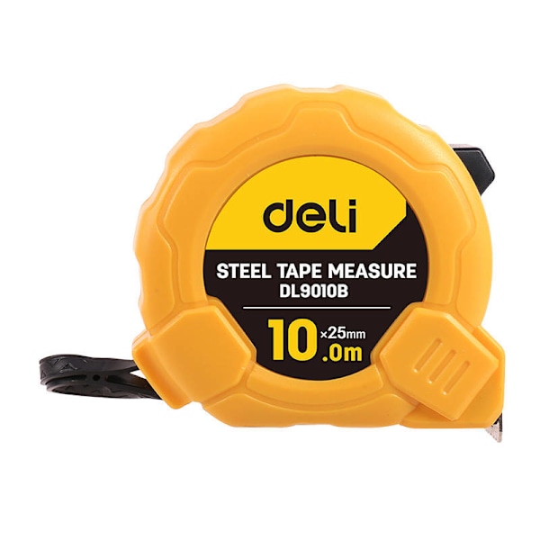 Stålmåttband 10m/25mm Deli Tools EDL9010B (gul)