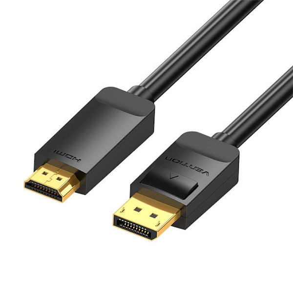 DisplayPort 1.2 til HDMI 1.4 kabelventilation HAGBH 2m, 4K 30Hz (sort)
