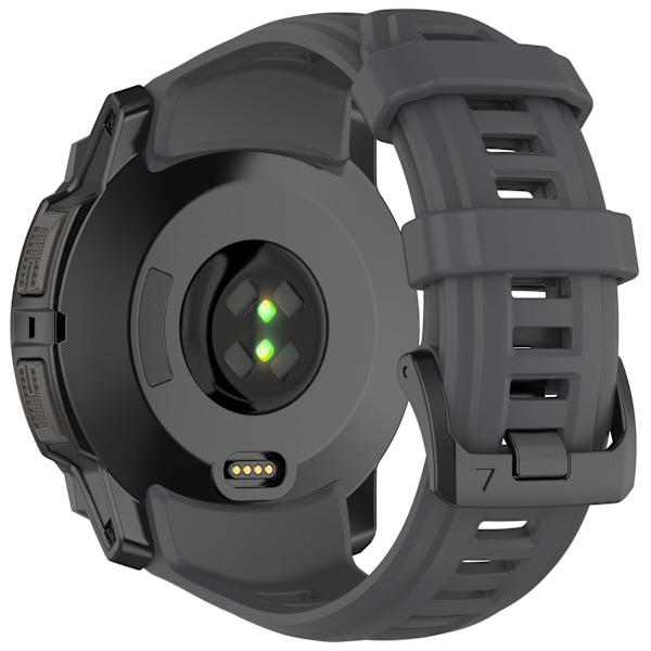 Silikonarmband för Garmin Instinct 3 (50mm) - Grafitgrå
