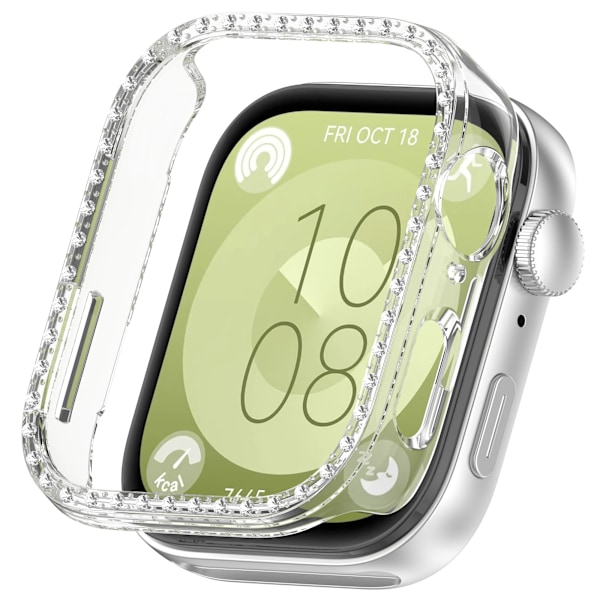 Huawei Watch Fit 3-fodral med Diamond PC Hollow skyddsfodral Transparent