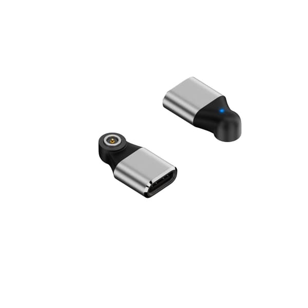 Magnetisk laddningsadapter för smart ring, N52-magnet, kortslutningsskydd, aluminiumlegering, 2-pack för NFC-ring Silver Silver