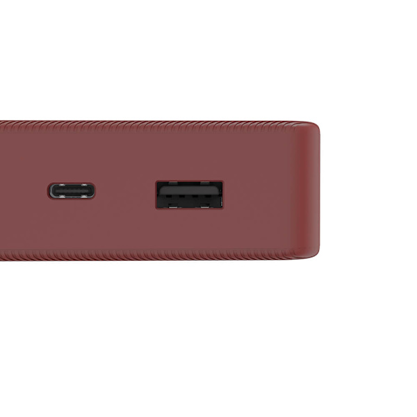 Powerbank Colour 20 20000mAh USB-C+USB-A Röd