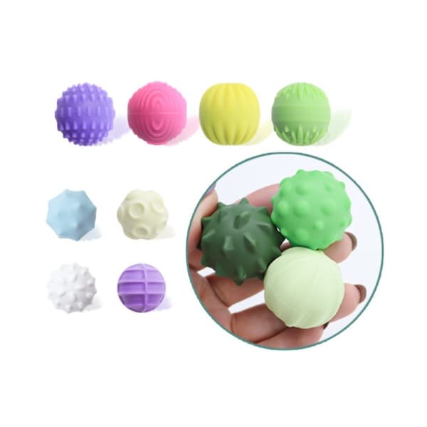 Silikone magnetiske stressaflastningsbolde sæt med 4 — bløde sensoriske fidgetbolde til fingertopmassage, kontorbrug og magnetisk absorption