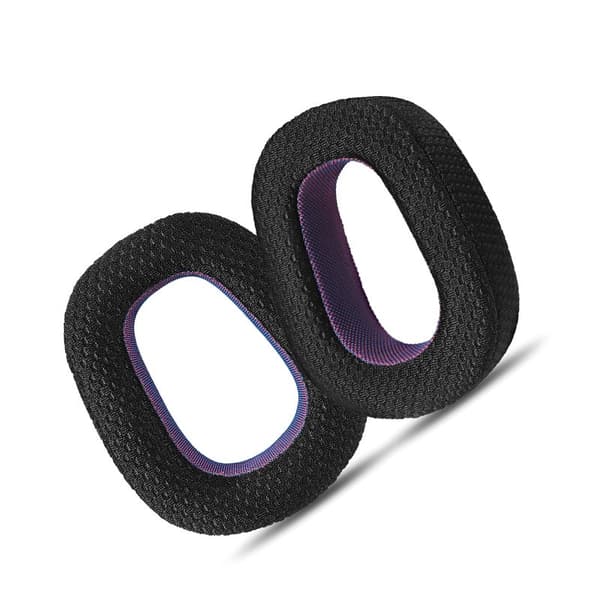 Ersättningsöronkuddar för Logitech Zone Vibe 100 - Andningsbart Mesh - Svart och Lila - 2-pack