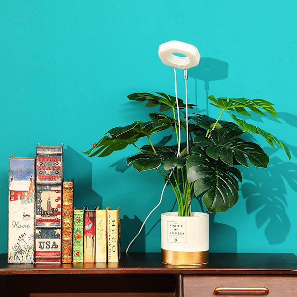 Hexagon Grow Lights för inomhusväxter Varm vit/vit
