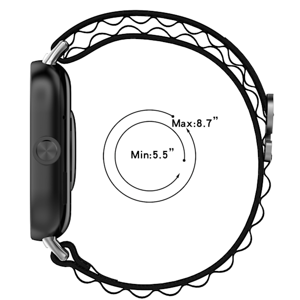 Nylon Sportrem til Redmi Watch 5 Sort