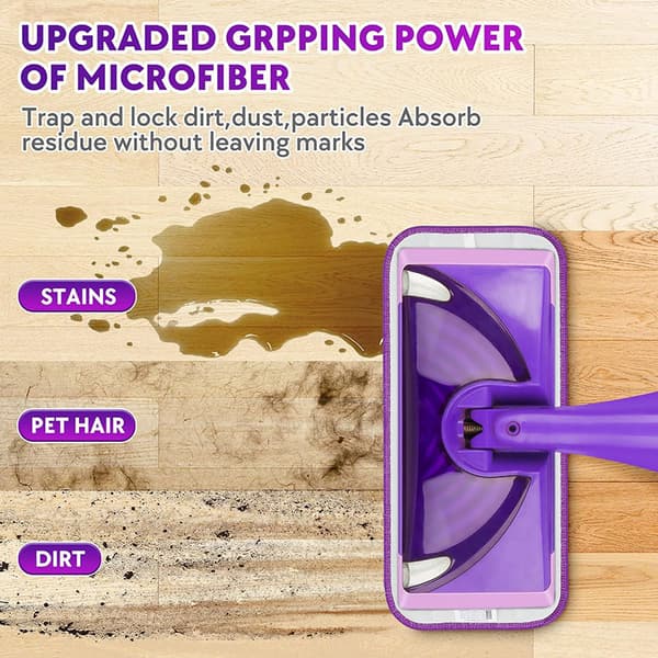 Udskiftningsmoppepuder (2-pak) Purple Purple