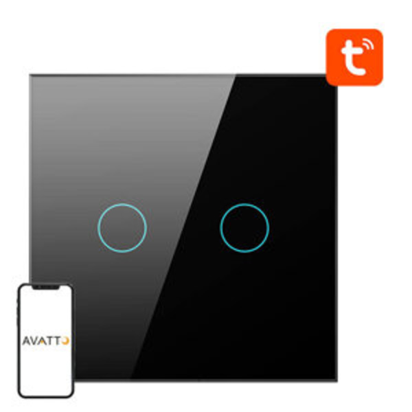 Smart lyskontakt ZigBee Avatto ZTS02-EU-B2 2-vejs TUYA (sort)