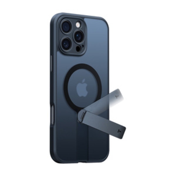 Torras Pstand Spin -kotelo iPhone 16 Pro Maxille (musta)