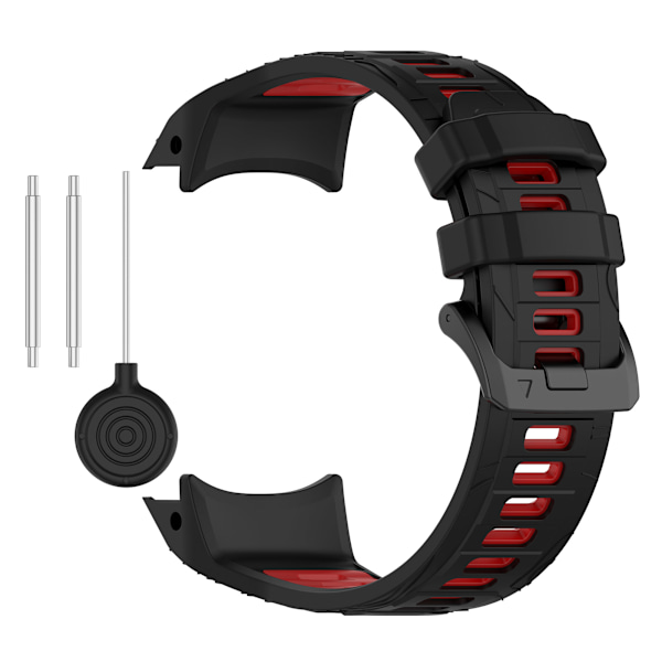 Garmin Instinct 3 Kaksivärinen silikoni kellon ranneke model 1 Punainen