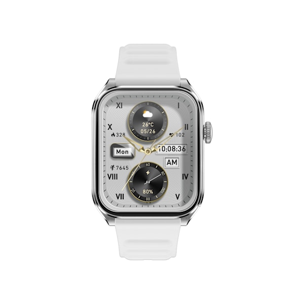 1.93" AMOLED Bluetooth Samtal Smartwatch kompatibelt med GloryFit APP Silver Silver