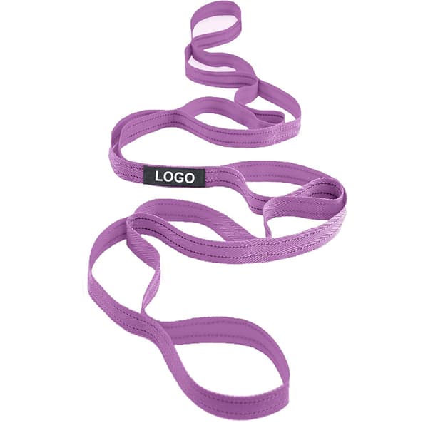 Lila yogastretchrem med reflekterande rand - 76 tum