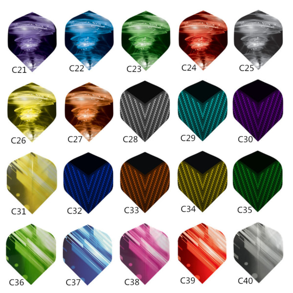 20-pack Multicolor Dart Flights  Model 2