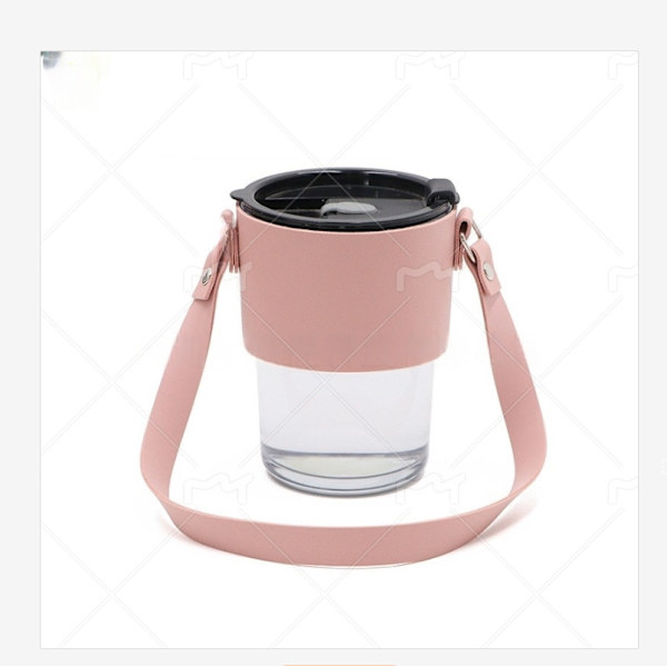Stilfuld PU-læderærme til 400 ml kaffe/te Pink Pink