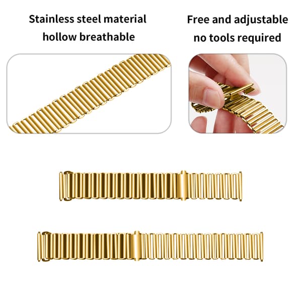 18MM Rustfrit Stål Urrem til Huawei GT5 Serien Gold Gold