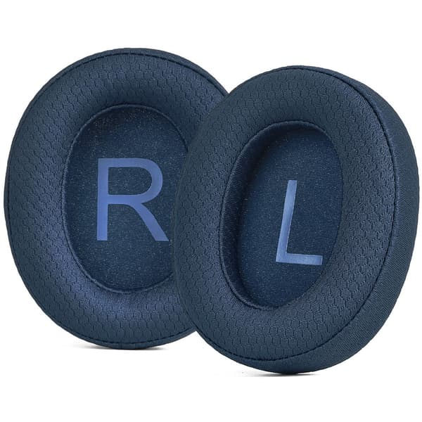 Ørepuder 2-pak kompatibel med QCY H3, H3 Lite og TOZO HT2 – blå mesh og memory foam til udskiftning