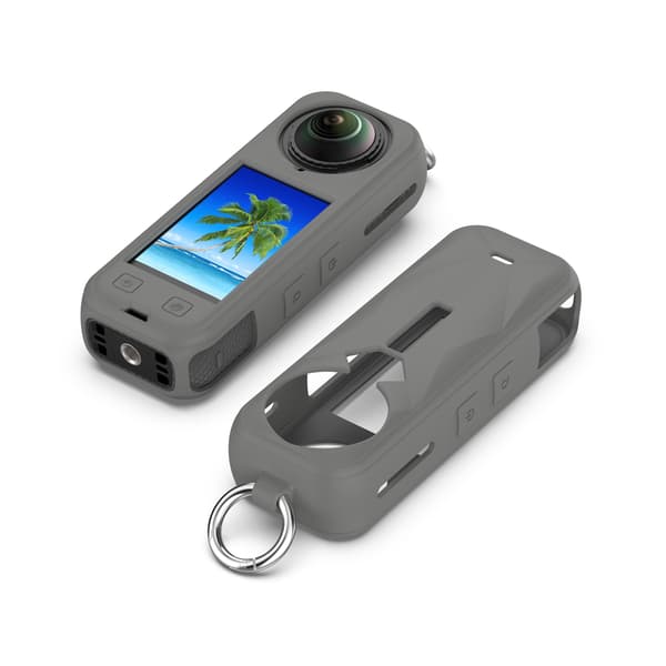 Insta360 X5 Silikonfodral: Fullständigt skydd & Linsskydd Grey Grey