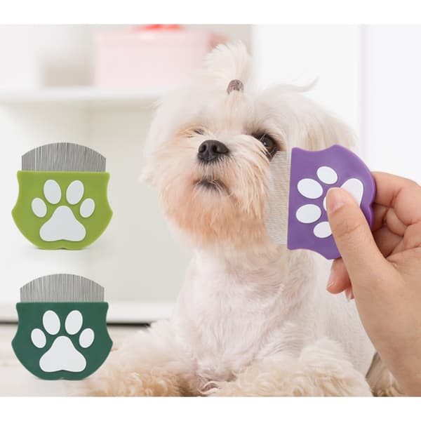 Mini Loppkam för Hund och Katt Ansiktsvård DarkGreen DarkGreen