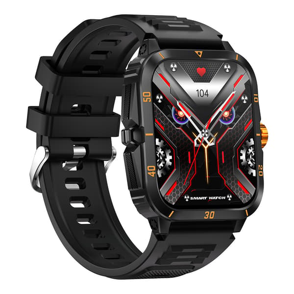 Smartwatch med sundhedsovervågning og fitnesstracking