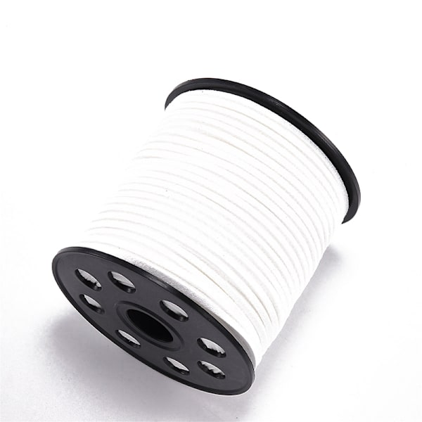 Dubbelsidig mockasnöre, 2,5 mm x 10 m (utan rulle) Vit