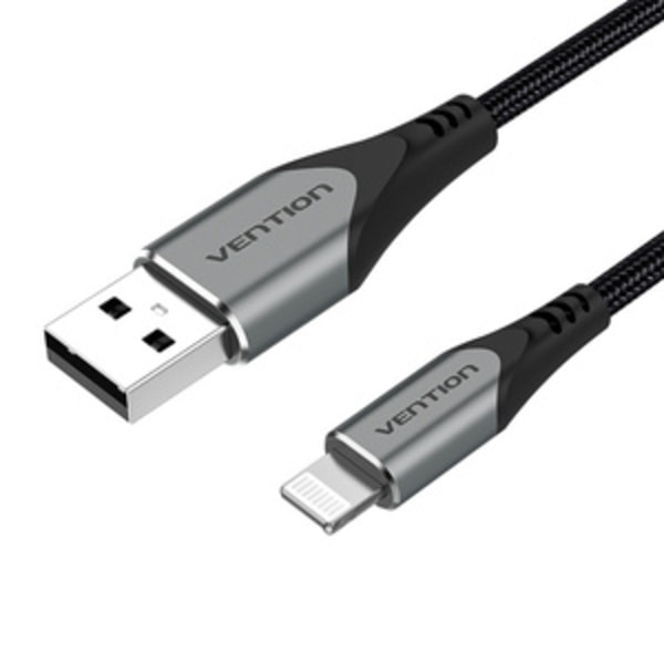 Kabel USB 2.0 til Lightning, Ventilation LABHF 2.4A 1m (grå)